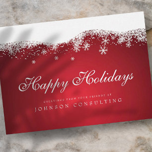 Modern Snowflakes   Holiday Greetings Card