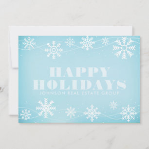 Modern Snowflakes Holiday Greetings Card