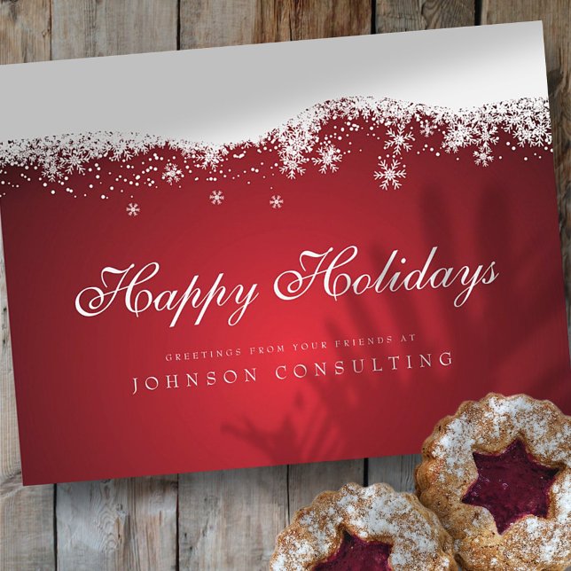 Modern Snowflakes | Holiday Greetings Postcard (Creator Uploaded)