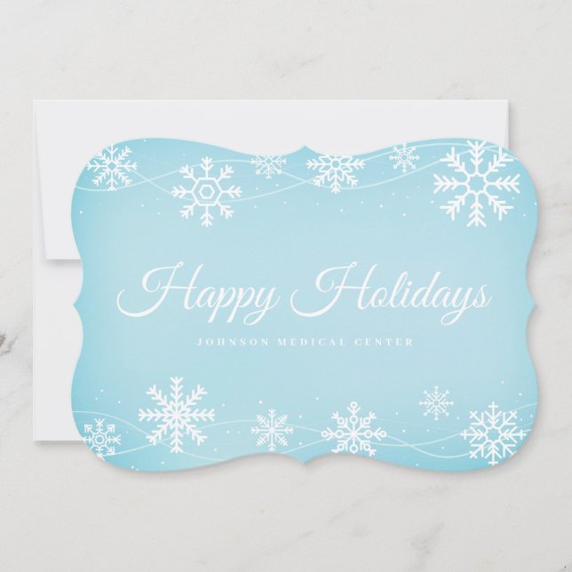 Modern Snowflakes | Medical Holiday Greetings (Front)