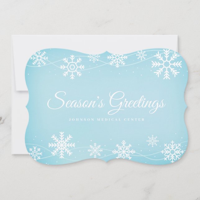 Modern Snowflakes | Medical Season's Greetings Holiday Card (Front)