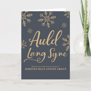 Modern Snowflakes   New Year's Greetings Holiday Card