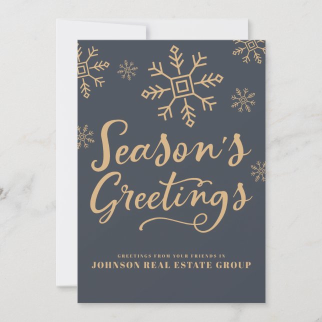 Modern Snowflakes | Season's Greetings Holiday Card (Front)