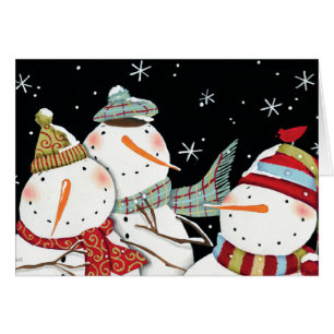 Modern Snowmen Smiles