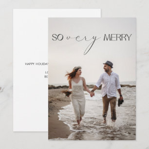 Modern So Very Merry Newlyweds Christmas  Holiday Card