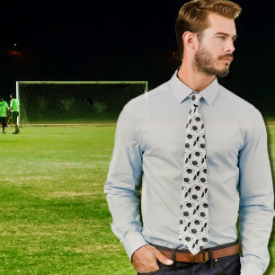 modern soccer ball pattern tie