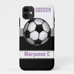 Modern Soccer Ball purple custom iPhone 5 Case