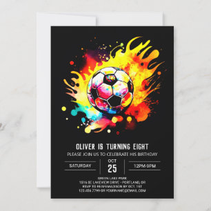 Modern Soccer Children's Online Birthday Invitation