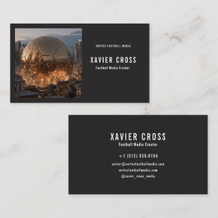 Modern Soccer Football Media Creator Videographer Business Card