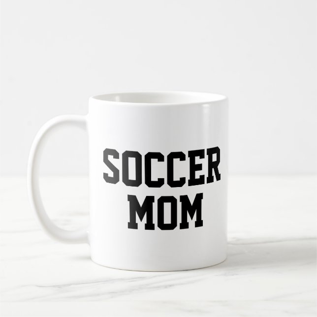 Modern Soccer mum Trendy Football Coach Mug (Left)