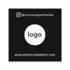 Modern social media add your logo photo QR code