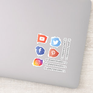 Modern Social Media Custom Sticker