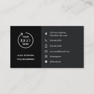 Modern Social Media Icons Business Card 
