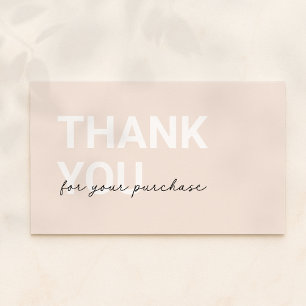 Modern, social media icons thank you card 