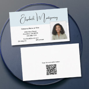 Modern Social Media Photo Business Card