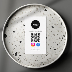 Modern Social Media QR Code Business Card