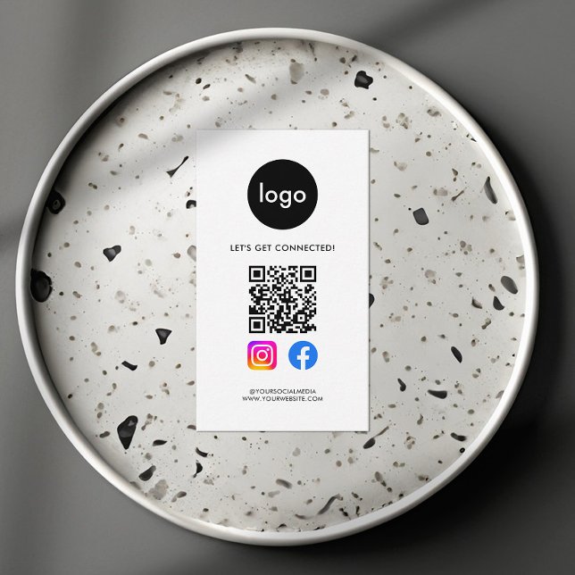 Modern Social Media QR Code Business Card (Creator Uploaded)
