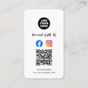 Modern Social Media QR Code Instagram Facebook Business Card