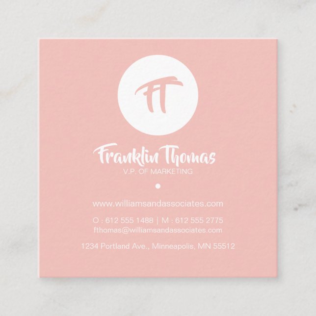 Modern Soft Colours Leaves Pattern Business Card (Front)