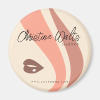Modern Soft Peach and Earthy Makeup Artist Simple