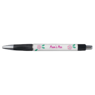 Modern Soft Pink Floral Name