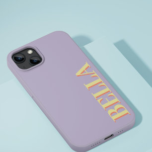 Modern soft Purple initial minimal contemporary Case-Mate iPhone 14 Case