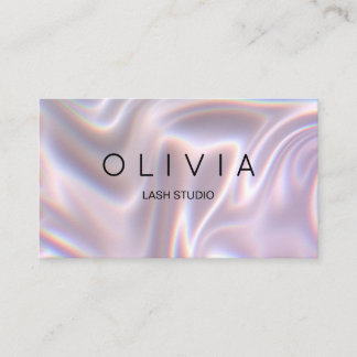 Modern Soft Silky Lash Business Card with QR Code