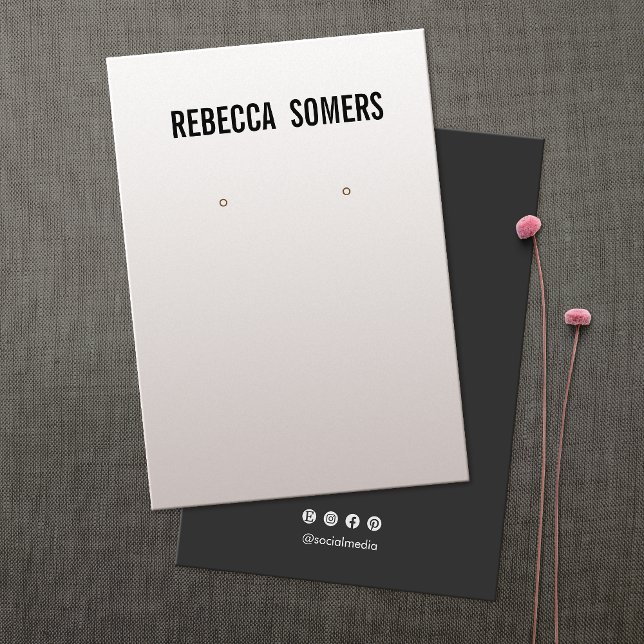 Modern Soft Silver Earring Display Card (Creator Uploaded)