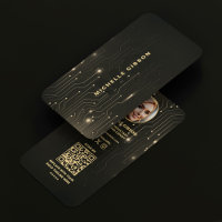Modern Software Engineer Black Gold Monogram