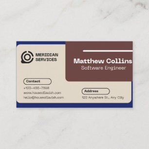 Modern Software Engineer IT Services Business Card