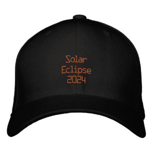 Modern Solar Eclipse 2024 Wool Embroidered Hat