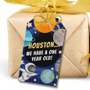 Modern Solar System Space Happy Birthday Gift Tags