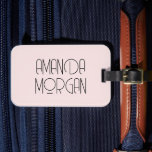 Modern solid black minimalist professional luggage tag<br><div class="desc">Modern solid black minimalist professional</div>