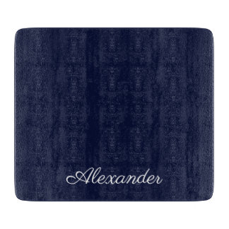 Modern Solid colour grey template  Black Script   Cutting Board