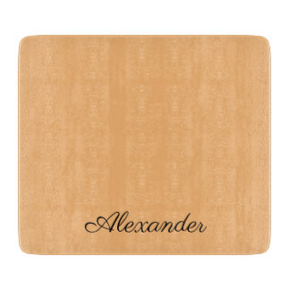 Modern Solid colour Peach template Black Script  Cutting Board
