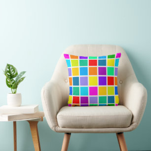 Modern solid geometric shapes pattern 27 cushion