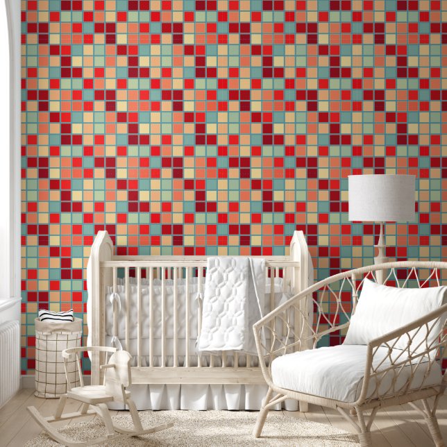Modern solid geometric shapes pattern 28 wallpaper (Kids)