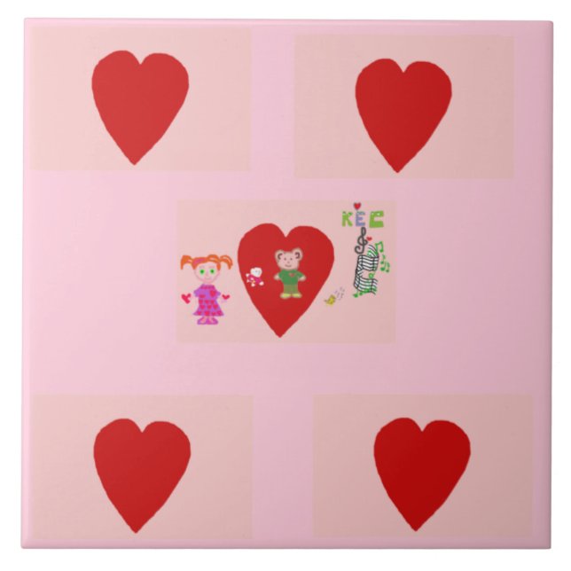 Modern Solid Orange Ceramic Tile (Front)