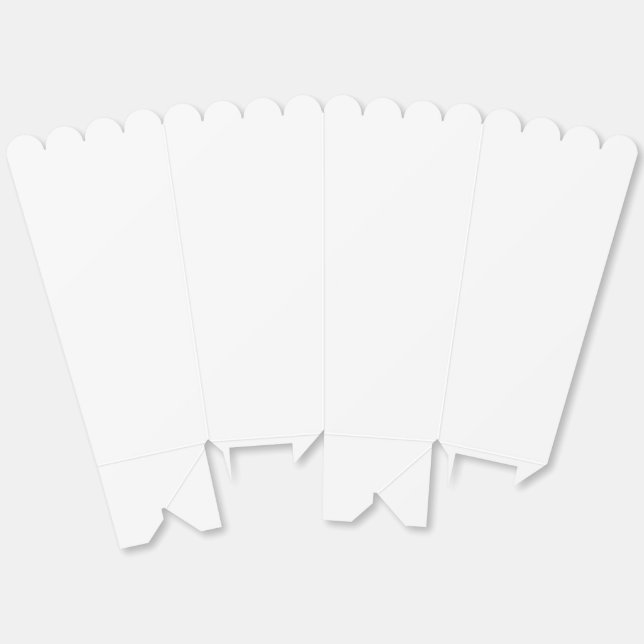 Modern Solid White Simple Chic Elegant Favour Box (Unfolded)