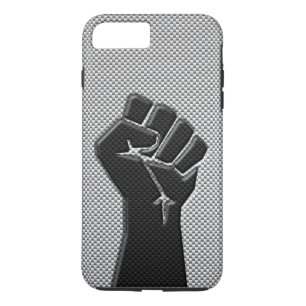 Modern Solidarity Fist in Carbon Fibre Style iPhone 8 Plus/7 Plus Case