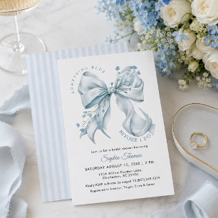Modern Something Blue Before I Do Bridal Shower Invitation