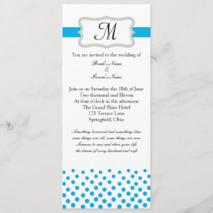 Modern Something Blue Invitation