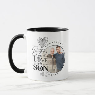 Modern Son , grandson Birthday Typography Photo Mug