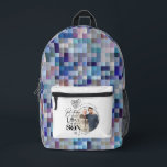 Modern Son , grandson Birthday Typography Photo Printed Backpack<br><div class="desc">This birthday greeting design is created specifically for a son and can also be meaningfully used for someone who is like a son, nephew or son-in-law, . It suits gifting from grandparents, parents, uncles, aunties, in-laws or anyone wishing to express love and pride toward a son figure. The design features...</div>