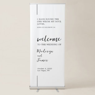 Modern Song of Solomon Wedding Welcome Banner