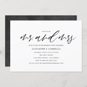 Modern Soon-To-Be Mr. & Mrs. Engagement Party Invitation