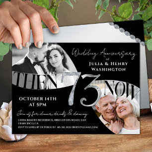 Modern Sophisticated 73rd Wedding Anniversary Invitation