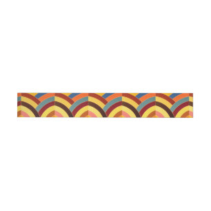 modern sophisticated curved chevron wraparound address label
