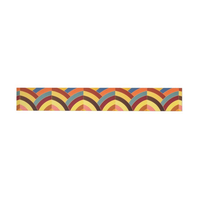 modern sophisticated curved chevron wraparound address label (Individual)