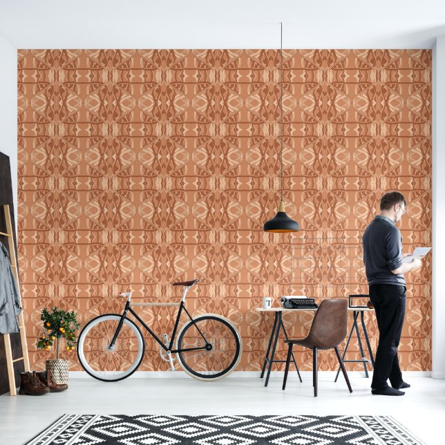 Modern Sophisticated Intertwined Minimalist Tubes2 Wallpaper (Living Room)